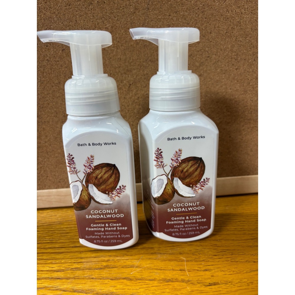 Bath & Body Works Coconut Sandalwood Foaming Hand Soap 8.75oz Set of 2
